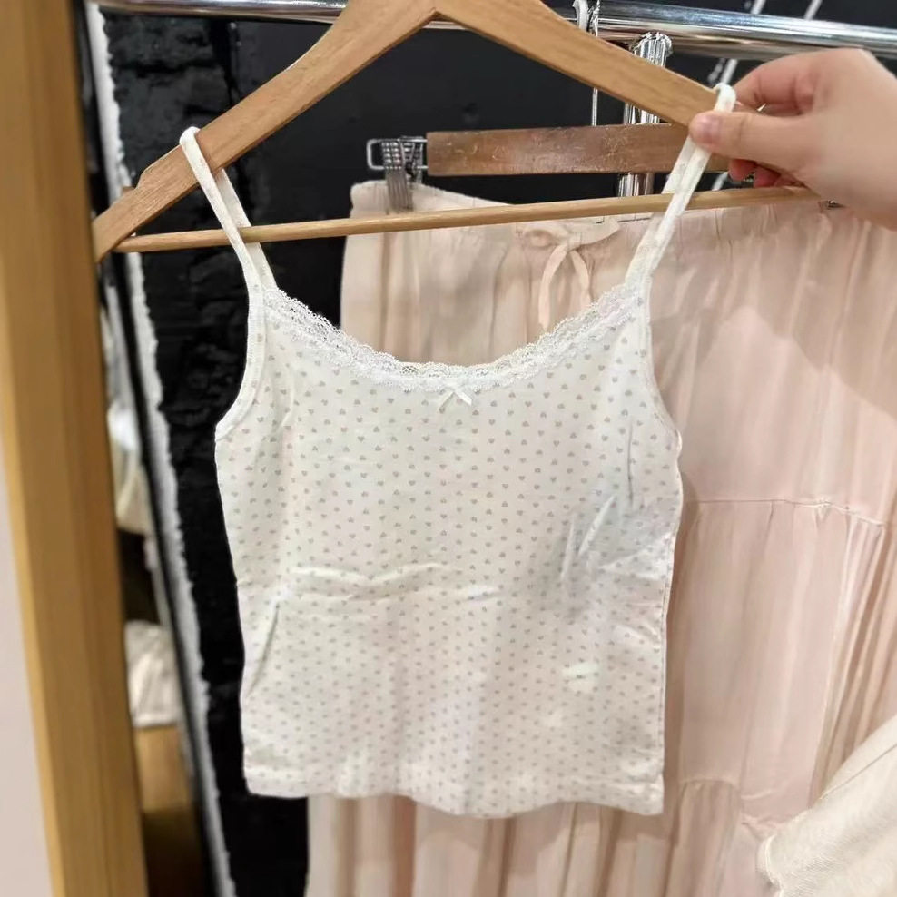小海鸥纯欲蕾丝吊带背心