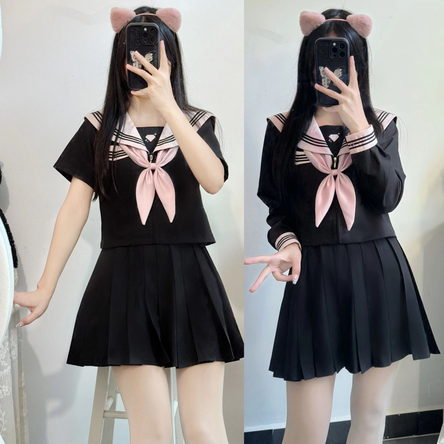 正版原创jk制服学院风钻石之光水手服日系长短袖女学生少女套装
