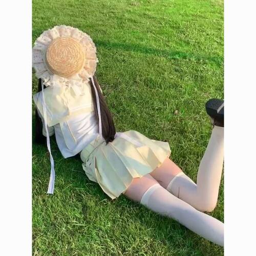 原创欧咪兔JK制服女日系学院风可爱甜美水手服短袖刺绣裙套装