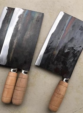 轴承钢手工锻打老式家用菜刀切片刀斩切刀熟食刀厨师专用锋利砍骨