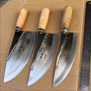 邓忠薄超锋利大号猪肉刀手工锻打剔骨刀肉联卖肉刀剥皮分割剃骨刀