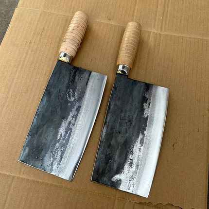 老式铁刀厨师刀家用菜刀斩切两用刀商用烧腊刀杀鱼手工锻打弹簧钢