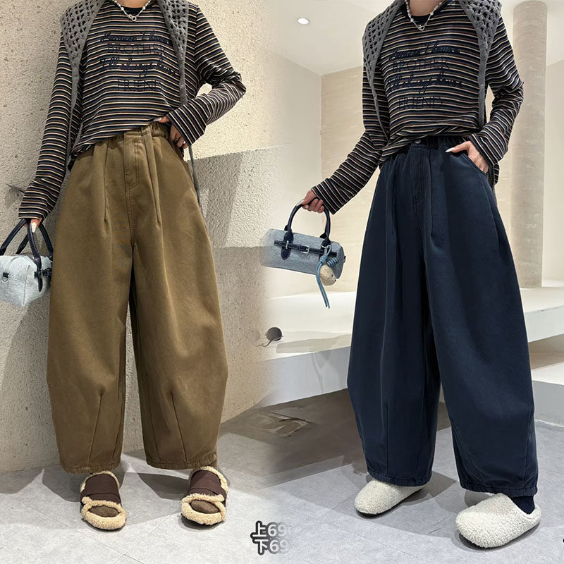 胖妹妹加肥加大高腰宽松加绒休闲裤女秋冬款200斤裤子大码女装