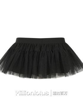 莲的百万半裙甜美爆棚白色网纱芭蕾裙公主范 日常出街蓬蓬裙裙撑