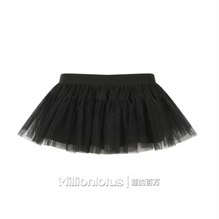 莲 日常出街蓬蓬裙裙撑 百万半裙甜美爆棚白色网纱芭蕾裙公主范