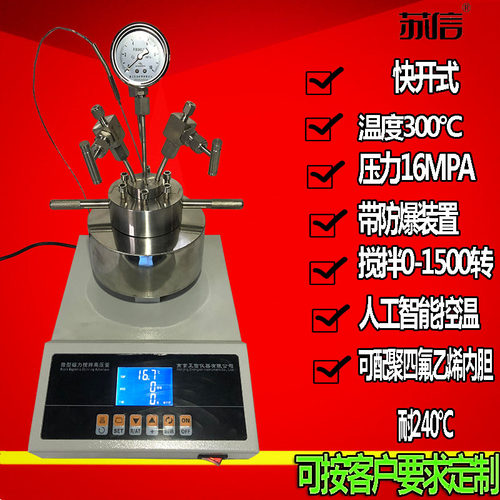 磁力搅拌高压釜不锈钢反应釜加热