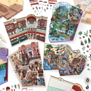 Infeel me小角落8.0立体造景贴纸微缩小屋手工diy解压贴画