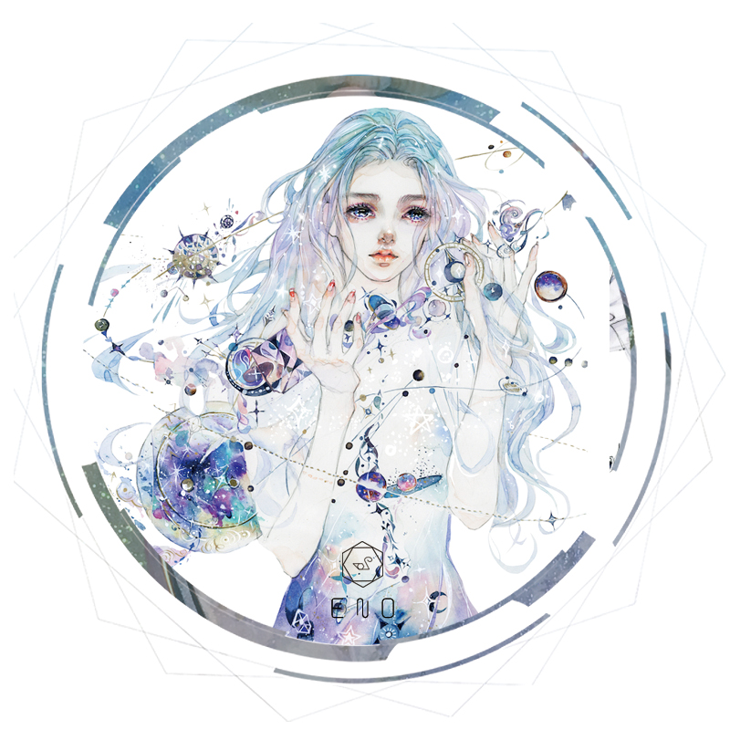 ENO幻辰特殊油墨和纸胶带整卷星辰梦女神人物手帐日记diy贴纸手账