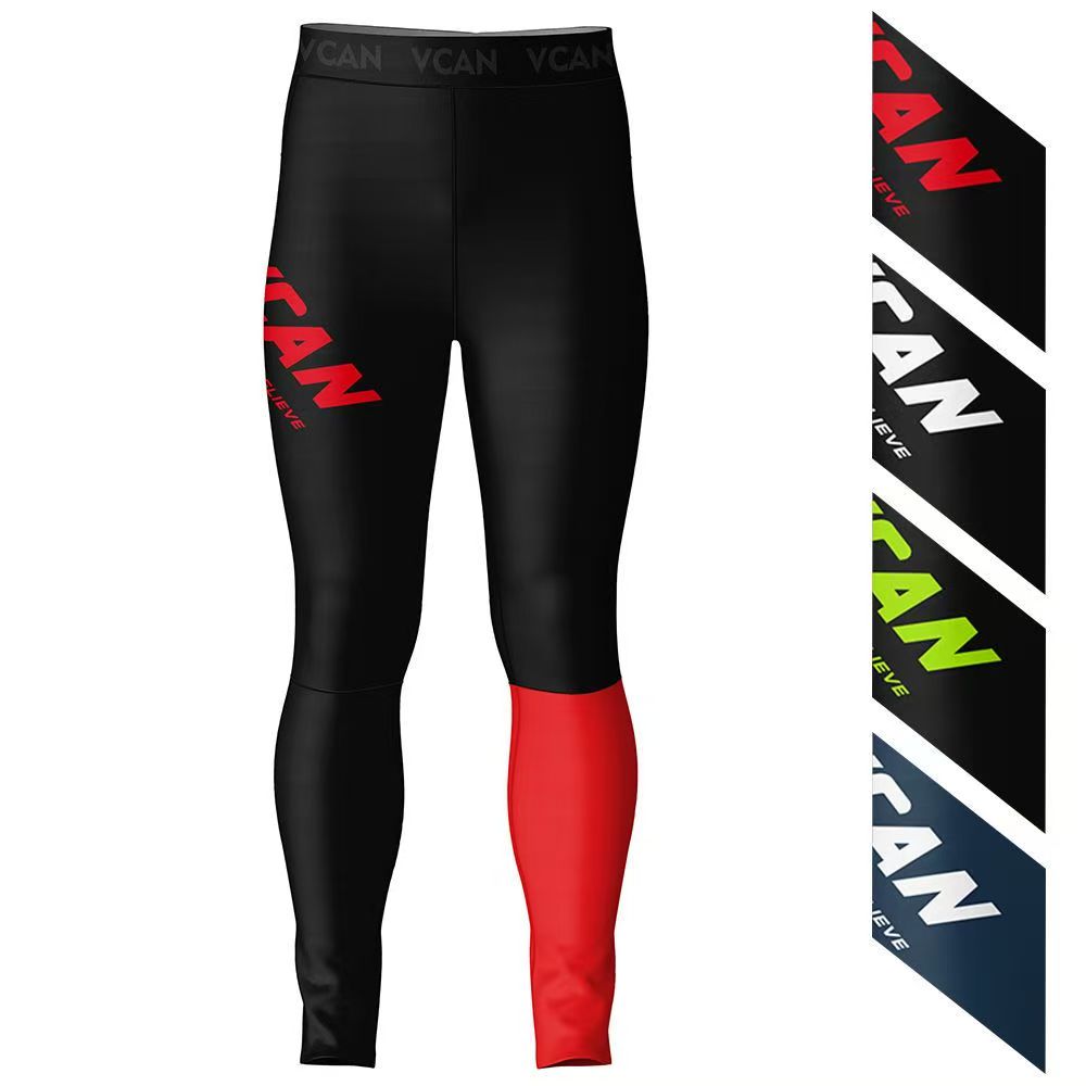 VCAN条纹紧身拳击长裤