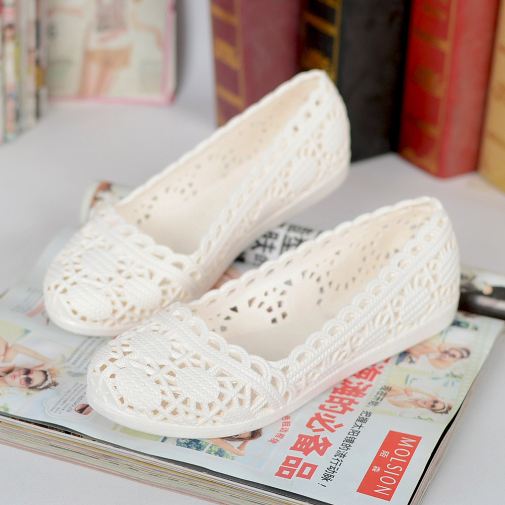 melissa summer Soft plastic Hollow ventilation Sandals Nest shoes white Nurse shoes Super Soft Work shoes Flat heelin the Women's Shoes, Sandals, Crocs category - from Buy2taobao.com to provide professional Taobao agent buy service