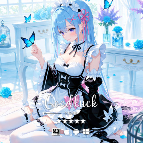 8K壁纸 蕾姆-05 Re0二次元游戏动漫手机平板电脑桌面高清壁纸