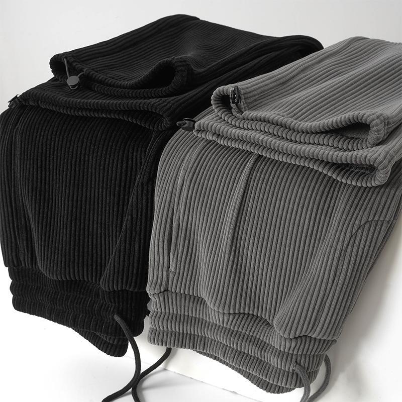 2025秋冬灯芯绒抽绳阔腿裤女百搭