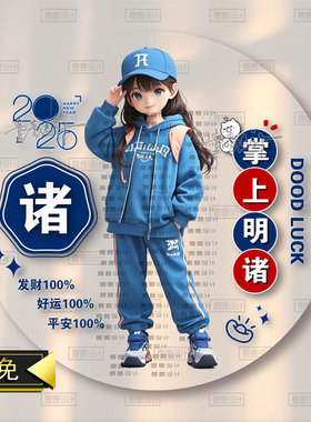 2025蓝色单人情侣姓氏微信头像制作抖音直播同款素材psd模板设计