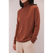 东雍 羊绒针织毛衣内搭基础套头打底衫 美人本色 精纺加密高领修身