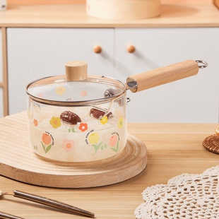 高硼硅玻璃锅耐热耐高温汤锅米粥家用奶锅辅食锅大汤锅电陶炉专用