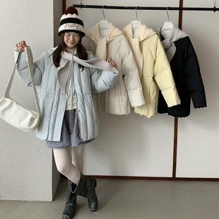 收腰羽绒服女中长款2025冬季新款披肩韩系茧型减龄白鸭绒保暖外套