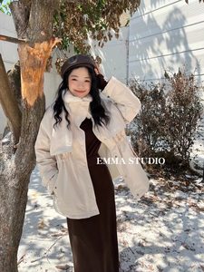 EMMA工装短款派克服女2023冬季