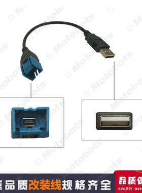 适用福特福克斯/日产系列专用USB转接线 USB大口转小口转接线