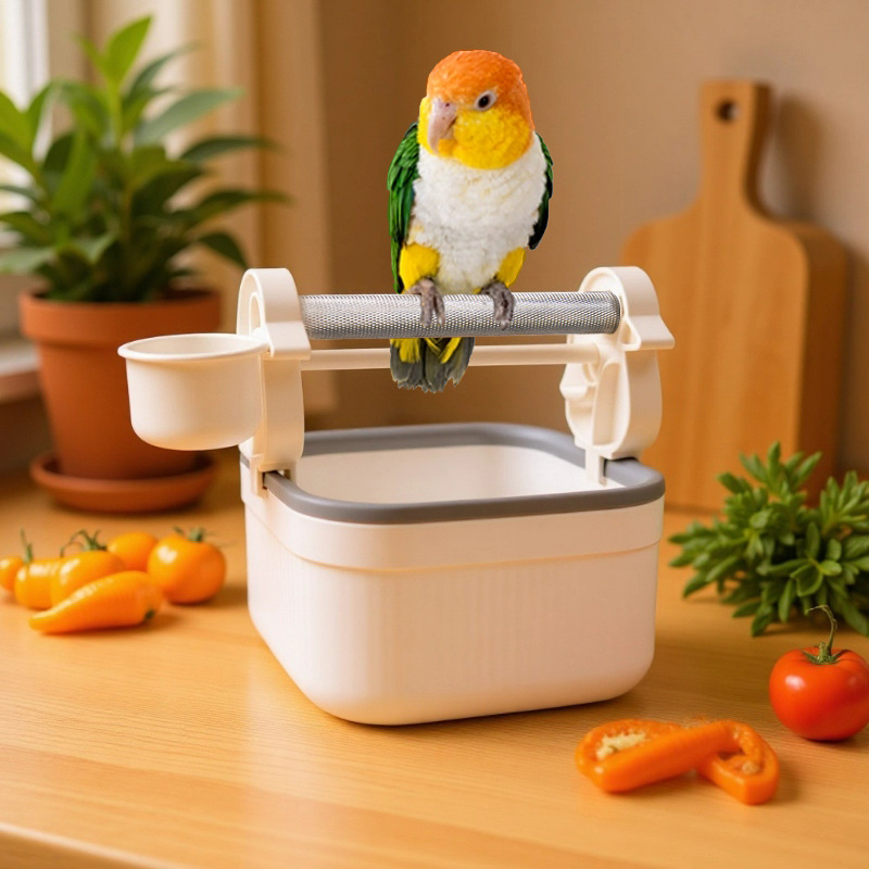 鹦鹉定点桌面站架排便训练站架互动平台虎皮牡丹玄凤拉屎神器