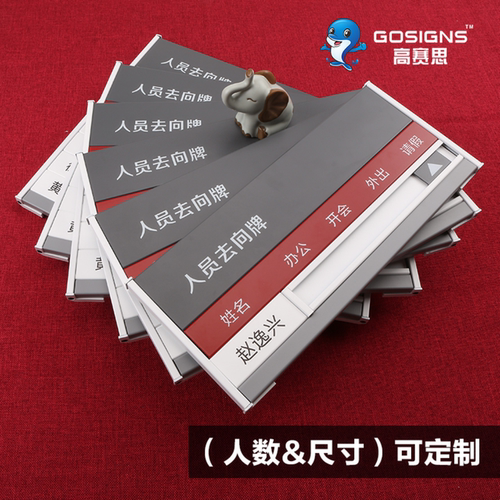 铝合金人员去向牌定制