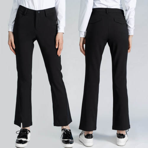 春秋季高尔夫长裤女喇叭裤开叉显瘦女裤golf女装裤子女服装女弹力