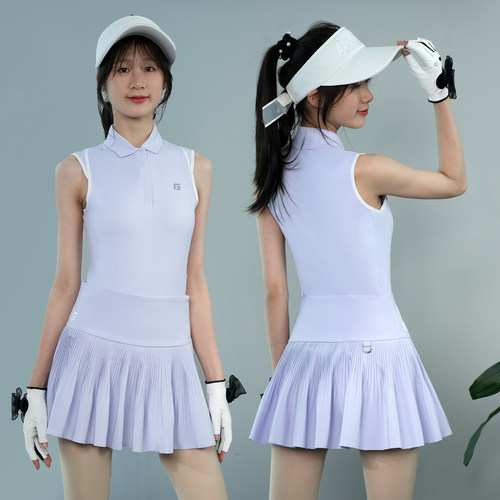 夏季高尔夫网球上衣裙子套装女士