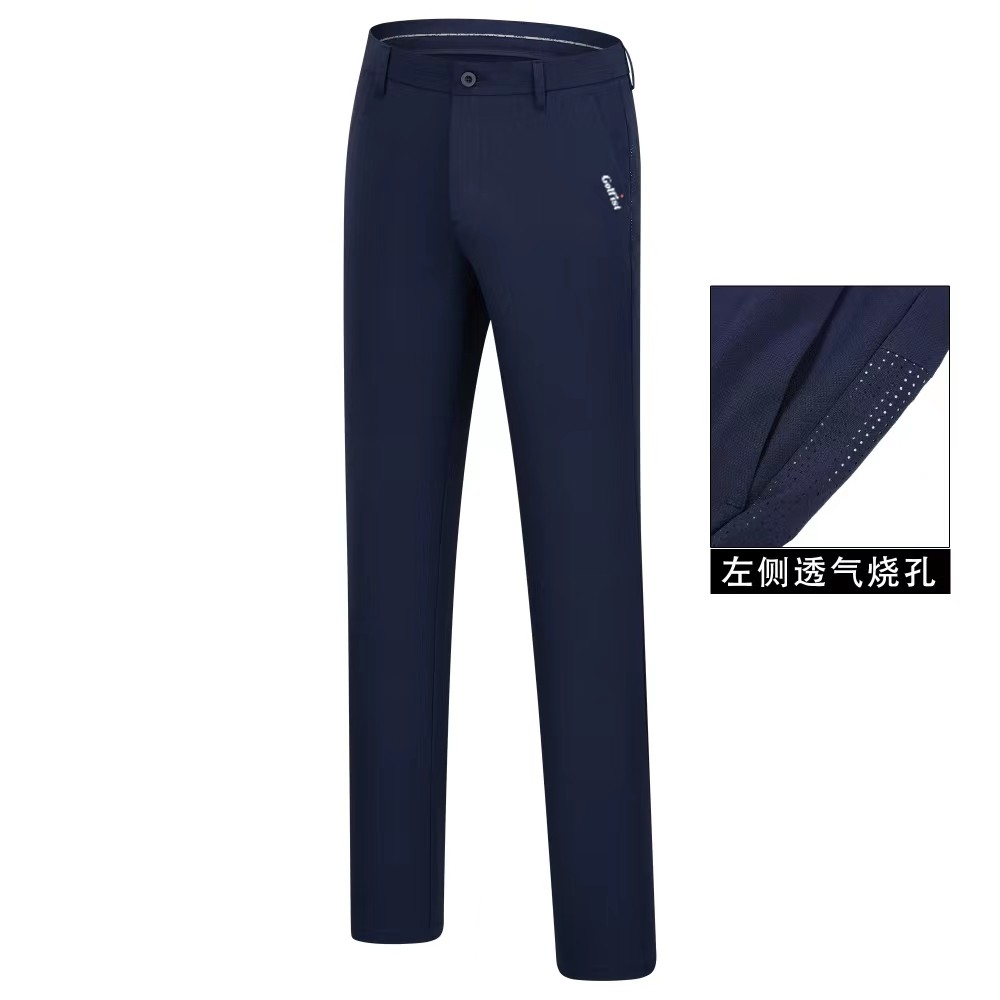 夏季男士透气高尔夫长裤男裤裤子男golf男装球裤服装修身弹力运动