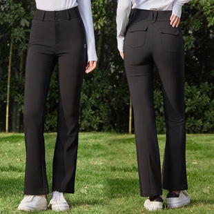 高腰夏季高尔夫女装长裤女士喇叭裤修身显瘦golf服装女裤子女女裤