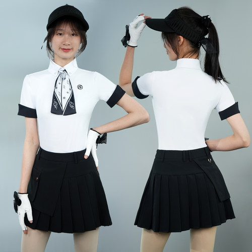 修身高尔夫网球夏季短袖套装女