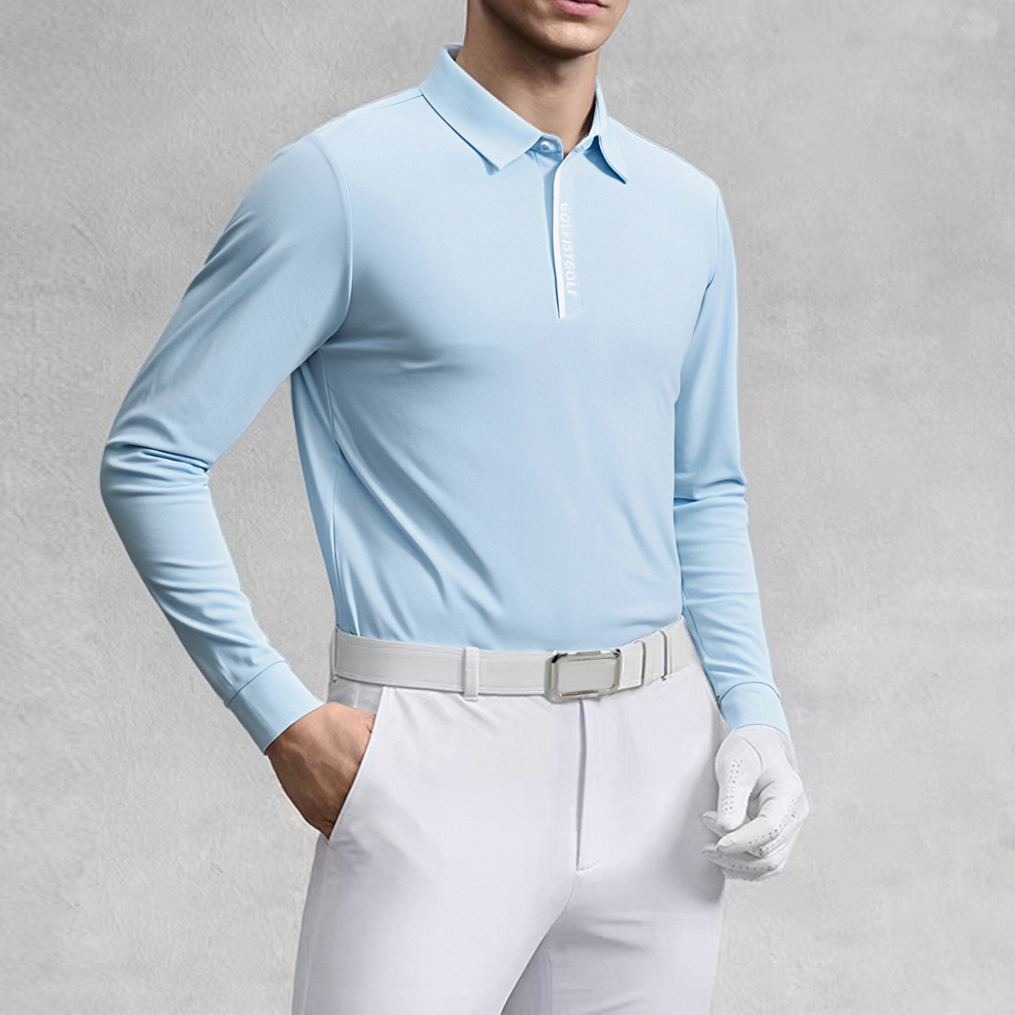 春秋季男装长袖高尔夫男士上衣