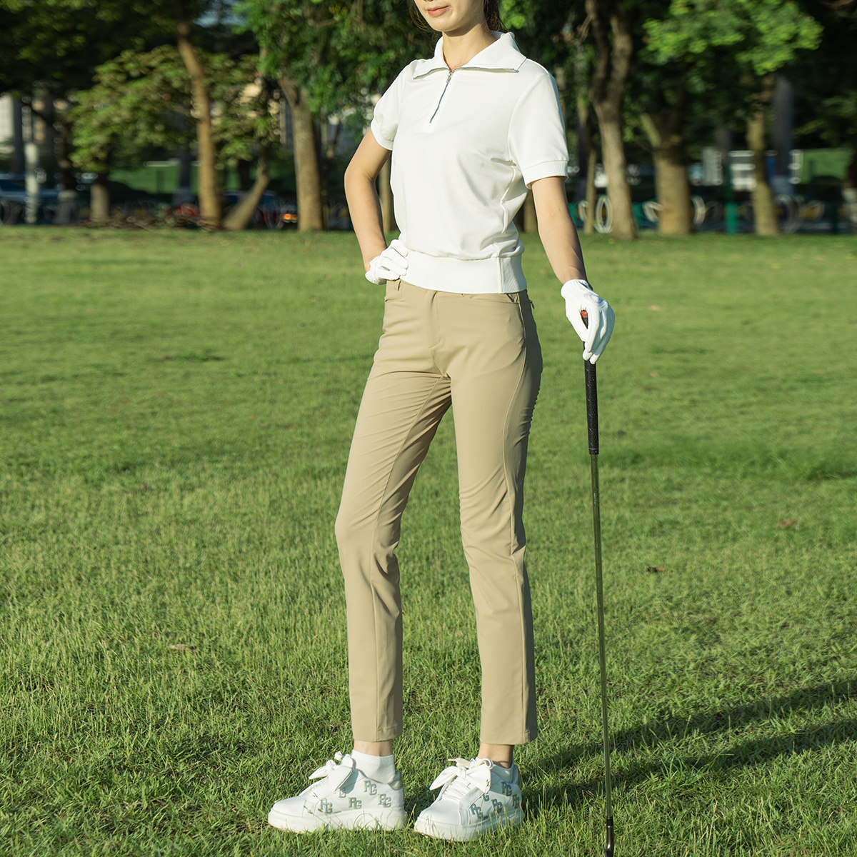 夏季高尔夫女士薄款长裤修身长裤女显瘦直筒裤弹力速干golf裤子女