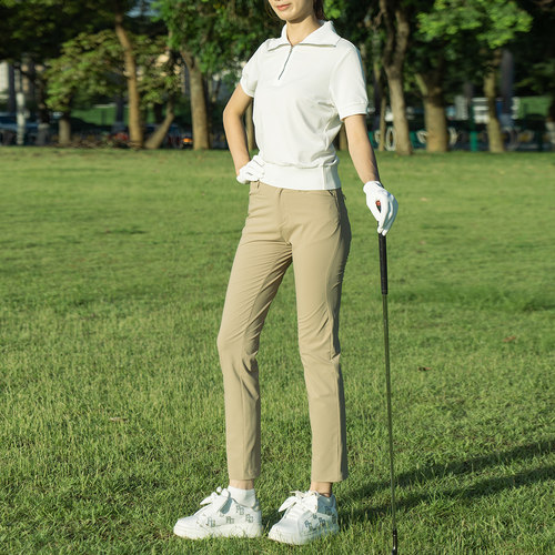夏季高尔夫女士薄款长裤修身长裤