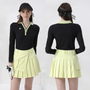 春秋季高尔夫服装女长袖裙子网球套装女上衣女golf女装裤子衣服女