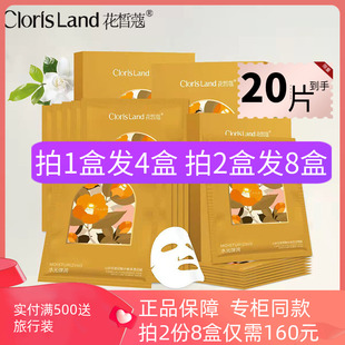 滋润男女官方正品 花皙蔻山茶花玻尿酸面膜补水保湿 干敏皮