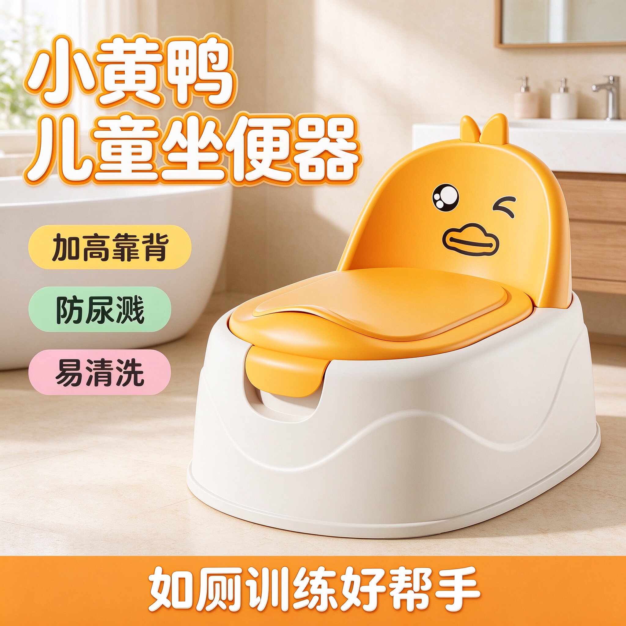 儿童坐便器如厕训练防溅尿易清洗