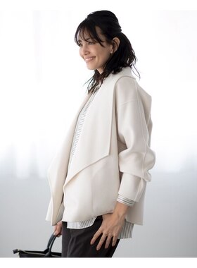 3.2W+优雅印象日单UNTITLE*D双面手缝薄羊毛外套短款