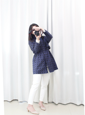 日本皇室御用LEILLI@N与ROCH@S联名高定款春秋收腰立领风衣女