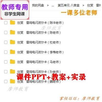 人教版音乐五上《雷鸣电闪波尔卡》公开课课件PPT教案+视频教师用