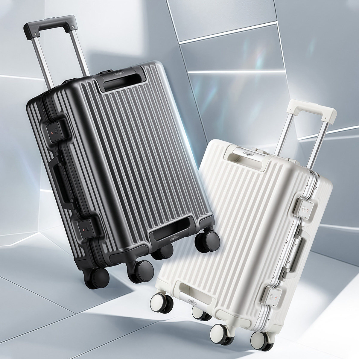 卡帝乐鳄鱼行李箱男女铝框万向轮静音耐用旅行箱登机神器