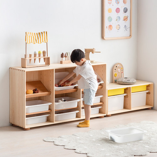 孩在口袋收纳柜可叠加组合储物