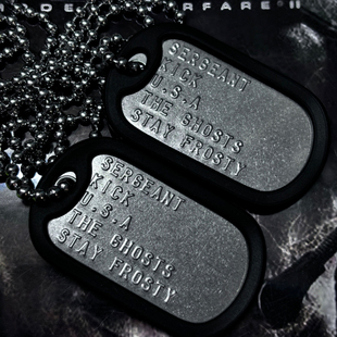 使命召唤KICK身份牌凹凸版 狗牌姓名牌战斗牌定制 COD游戏周边全款