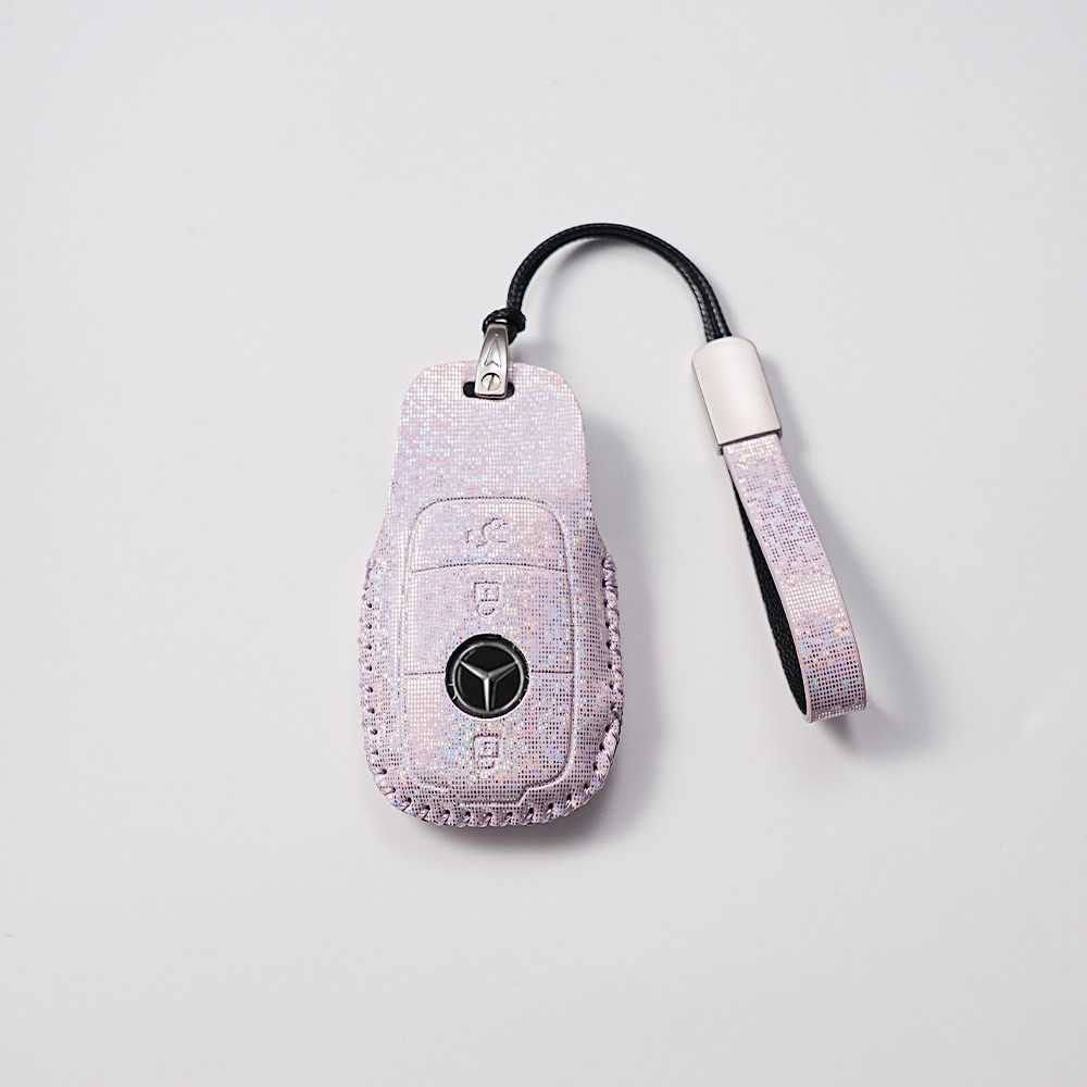 适用奔驰c260l钥匙套26新款c级c200l扣e300lglc300l包镭射皮女生图片