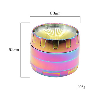 跨境磨烟器金属烟灰缸盖锌合金63mm4层磨烟器grinder