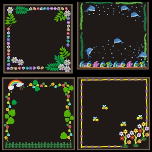 幼儿园春天植物黑板报墙贴组合课室区角布置创意卡通墙饰装 饰春天