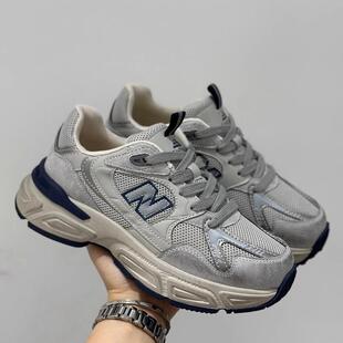 擦色复古秀气老爹鞋女2025春新款厚底增高显瘦休闲运动跑步阿甘鞋