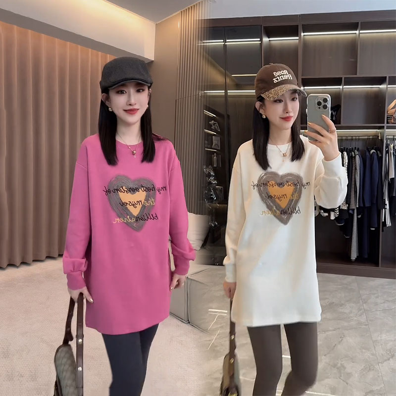 韩版圆领宽松休闲网红长袖卫衣女