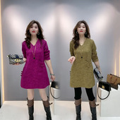 盘扣单兜简约轻熟风V领宽松休闲连衣裙 2026秋冬新款 时尚 国风大衫