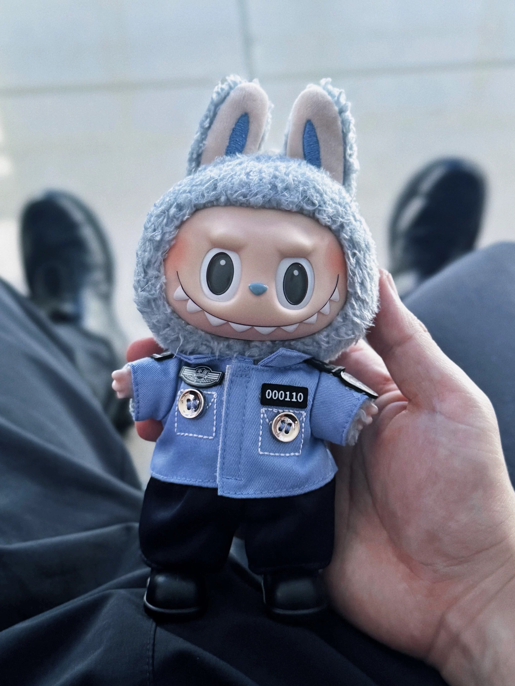 少量现货】labubu娃衣警察制服衣服套装一二三代通用服装公仔着替