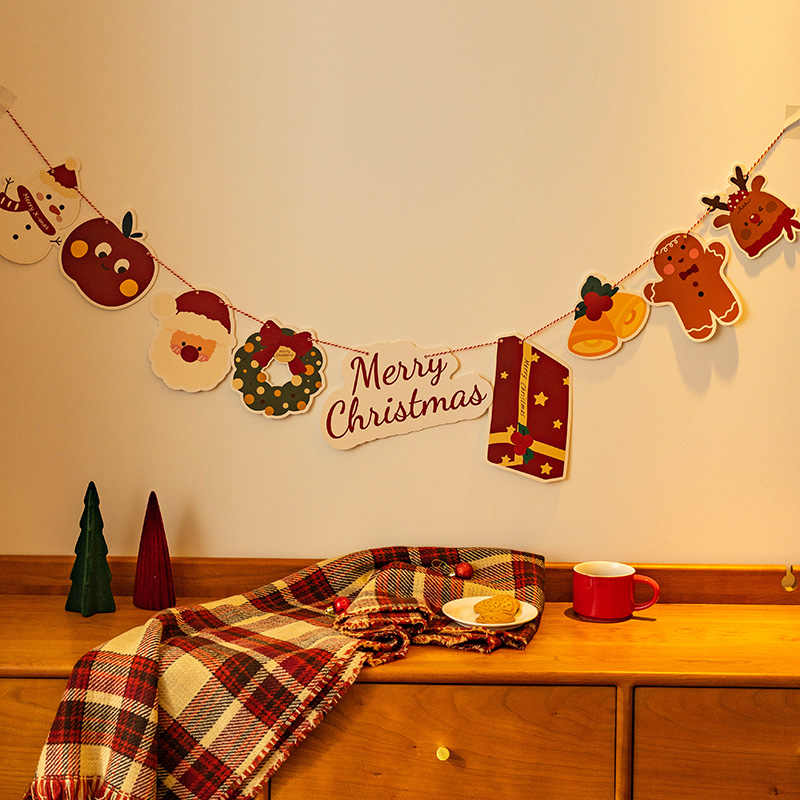 森屿叶圣诞装饰卡片节日氛围吊卡平安夜祝福留言卡礼物包装盒配饰