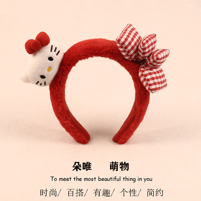 可爱KT猫发箍领结发卡拍照表演